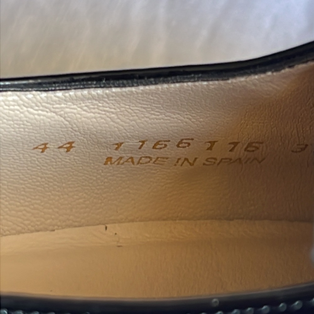 Fades by Lodi block 3” heel shoes classic laced black leather sz.39 glossy Spain - Picture 8 of 17